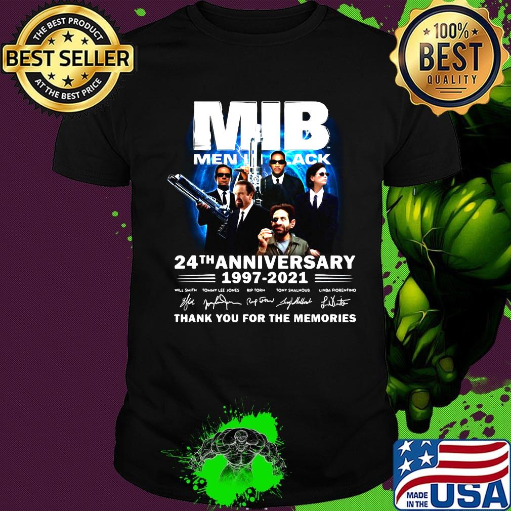 Mib men in black 24th anniversary 1997 2021 thank you for the memories signatures shirt