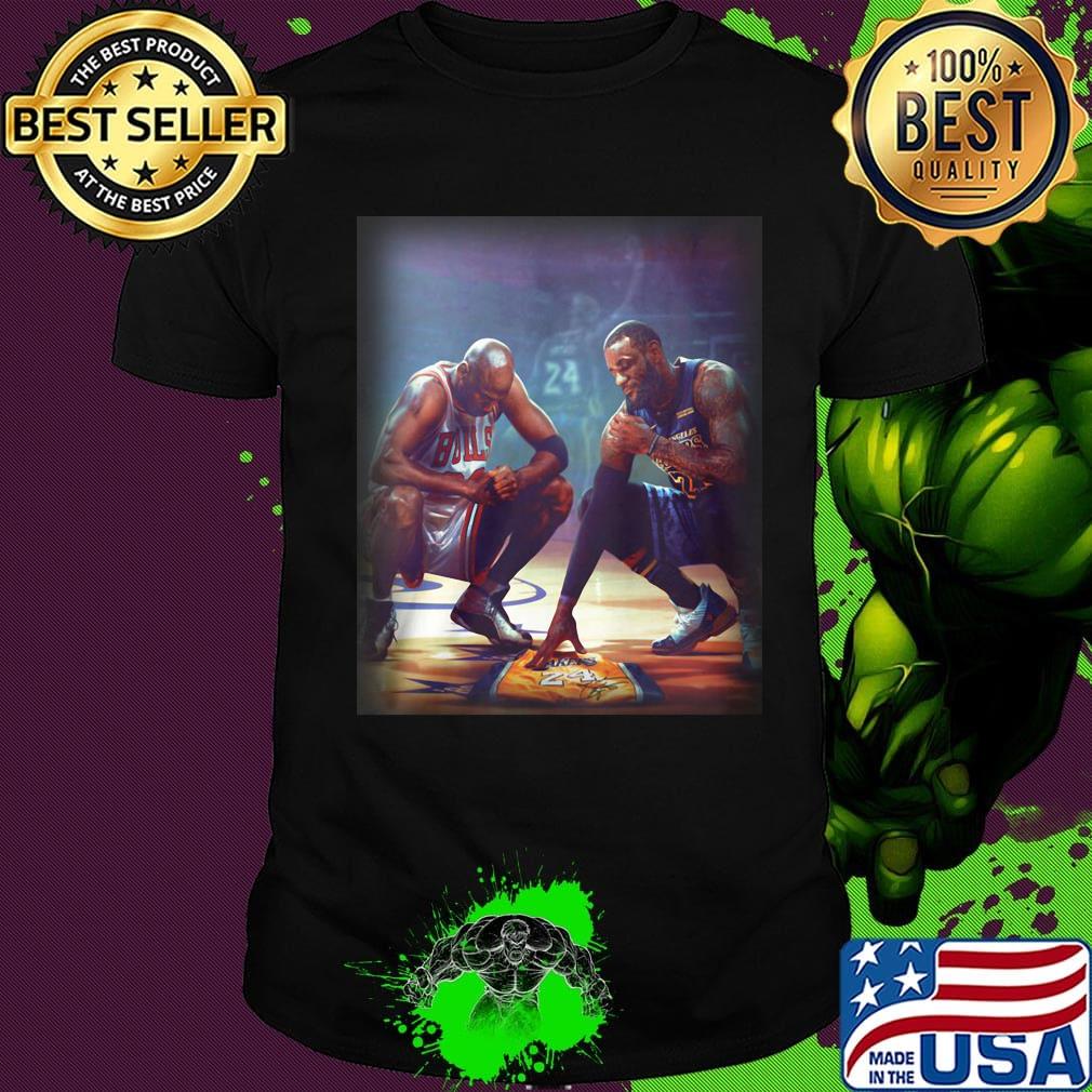 Michael jordan kobe bryant and lebron james basketball shirt