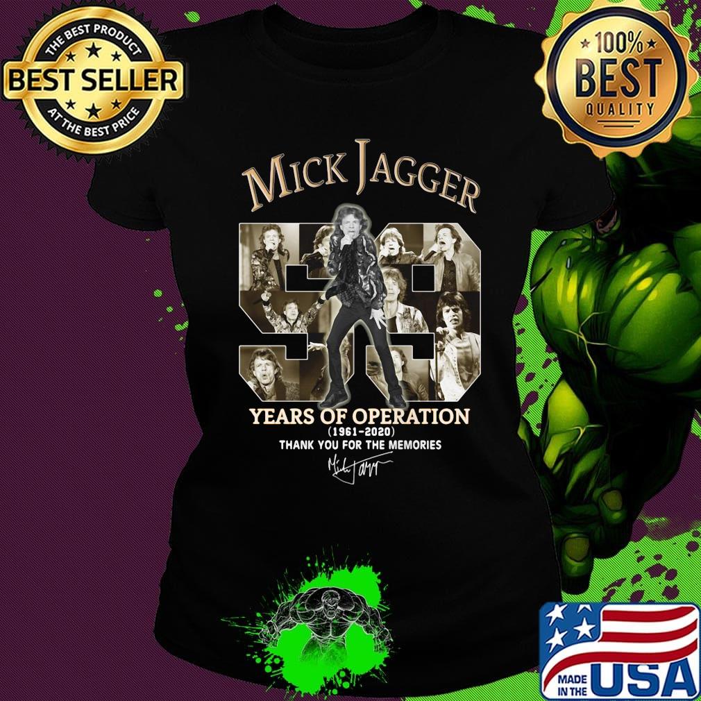 Mick jagger 59 years of operation 1961 2020 thank you for the memories signature s Ladies tee Mick jagger 59 years of operation 1961 2020 thank you for the memories signature s Ladies tee