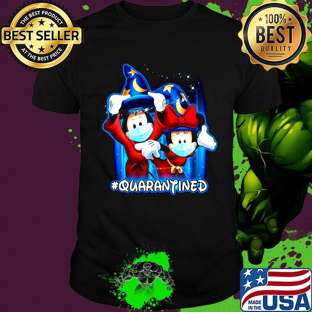 Mickey and minnie mouse mask quarantined shirt