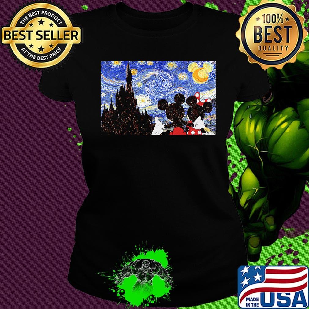 Mickey minnie mouse starry night van gogh s Ladies tee Mickey minnie mouse starry night van gogh s Ladies tee