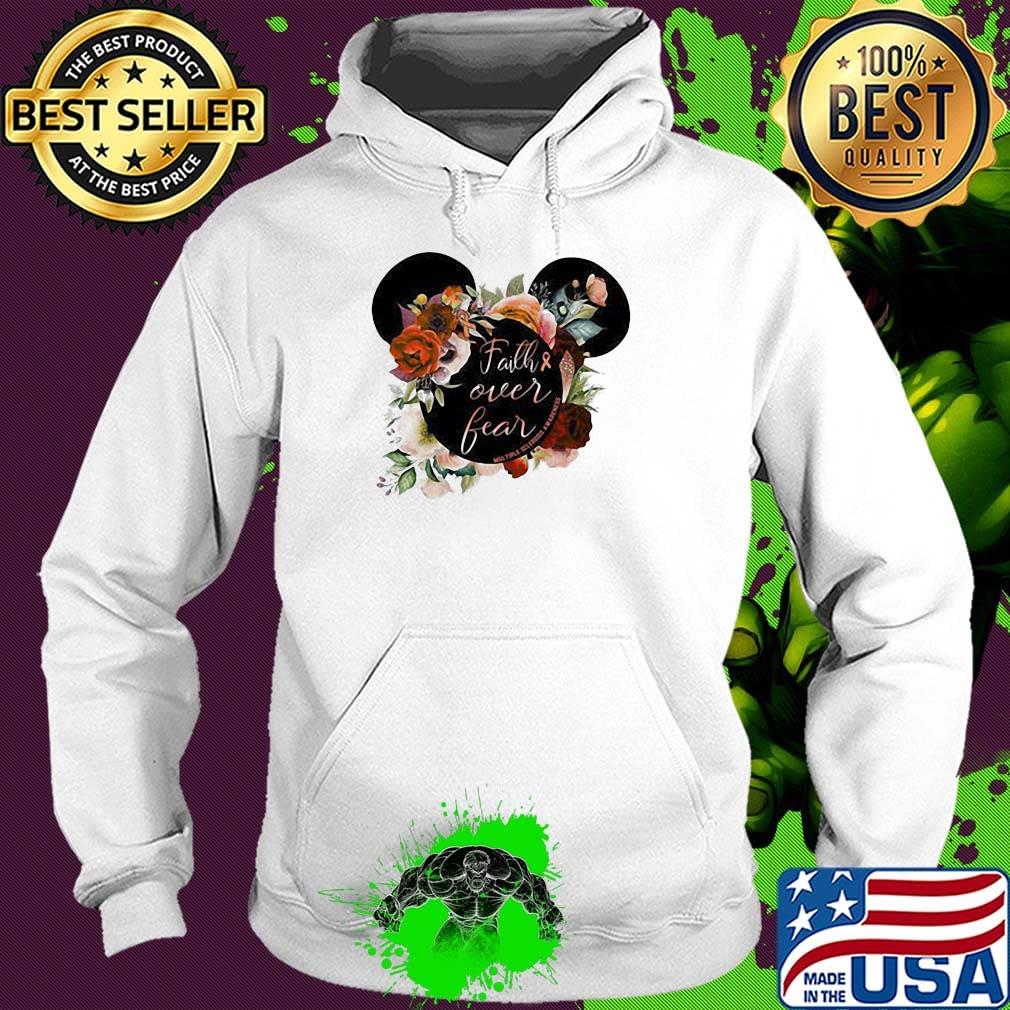 Mickey mouse faith over fear cancer awareness s Hoodie Mickey mouse faith over fear cancer awareness s Hoodie