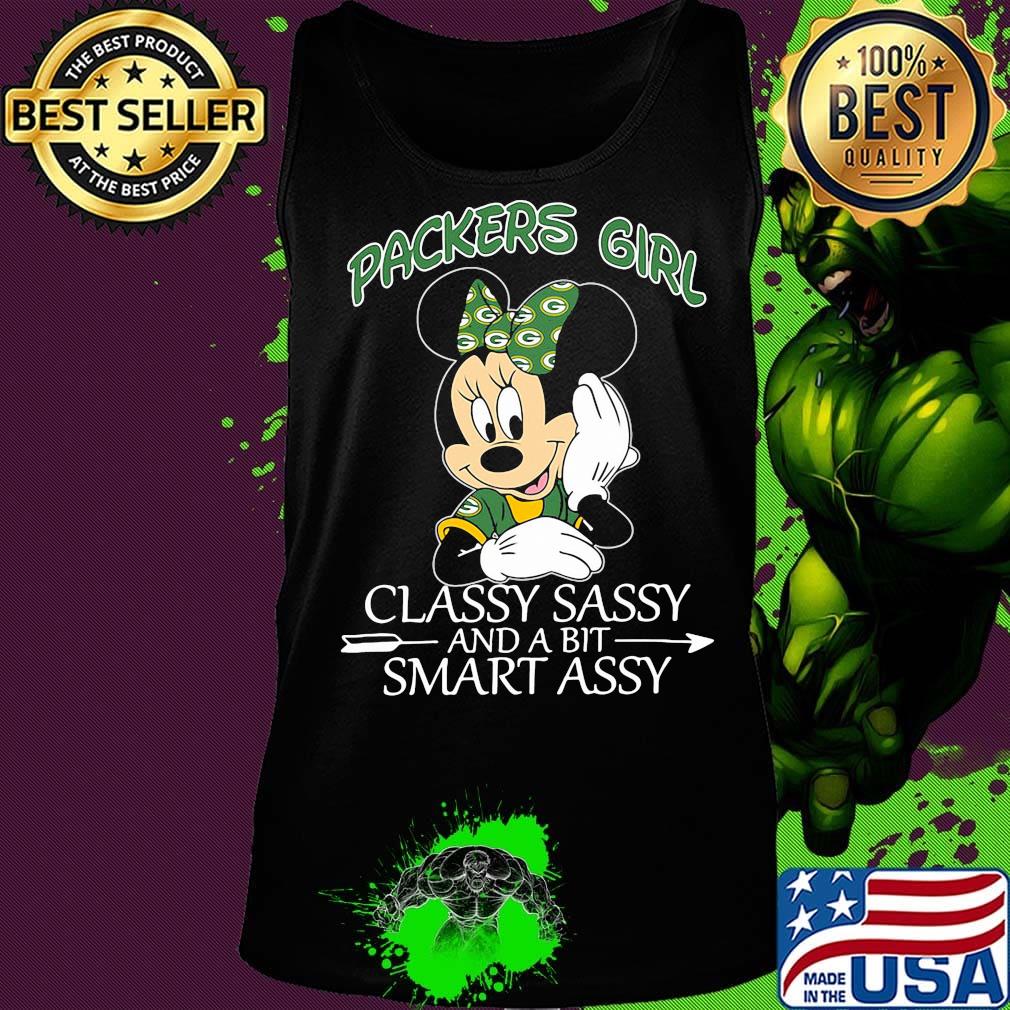 Mickey mouse green bay packers classy sassy and a bit smart assy s Tank top Mickey mouse green bay packers classy sassy and a bit smart assy s Tank top