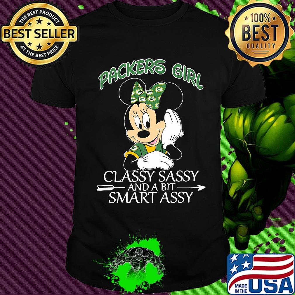 Mickey mouse green bay packers classy sassy and a bit smart assy shirt Mickey mouse green bay packers classy sassy and a bit smart assy shirt