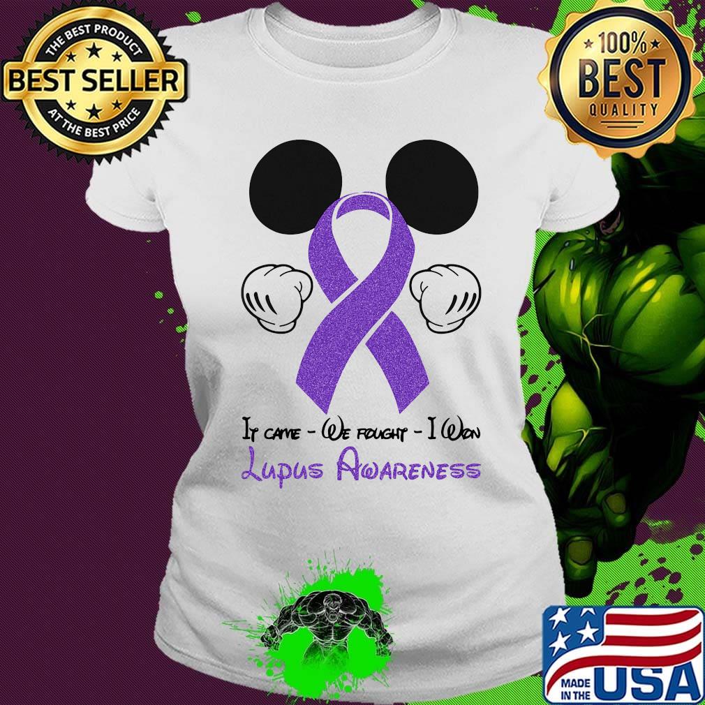 Mickey mouse if came we fought i won lupus awareness s Ladies tee Mickey mouse if came we fought i won lupus awareness s Ladies tee