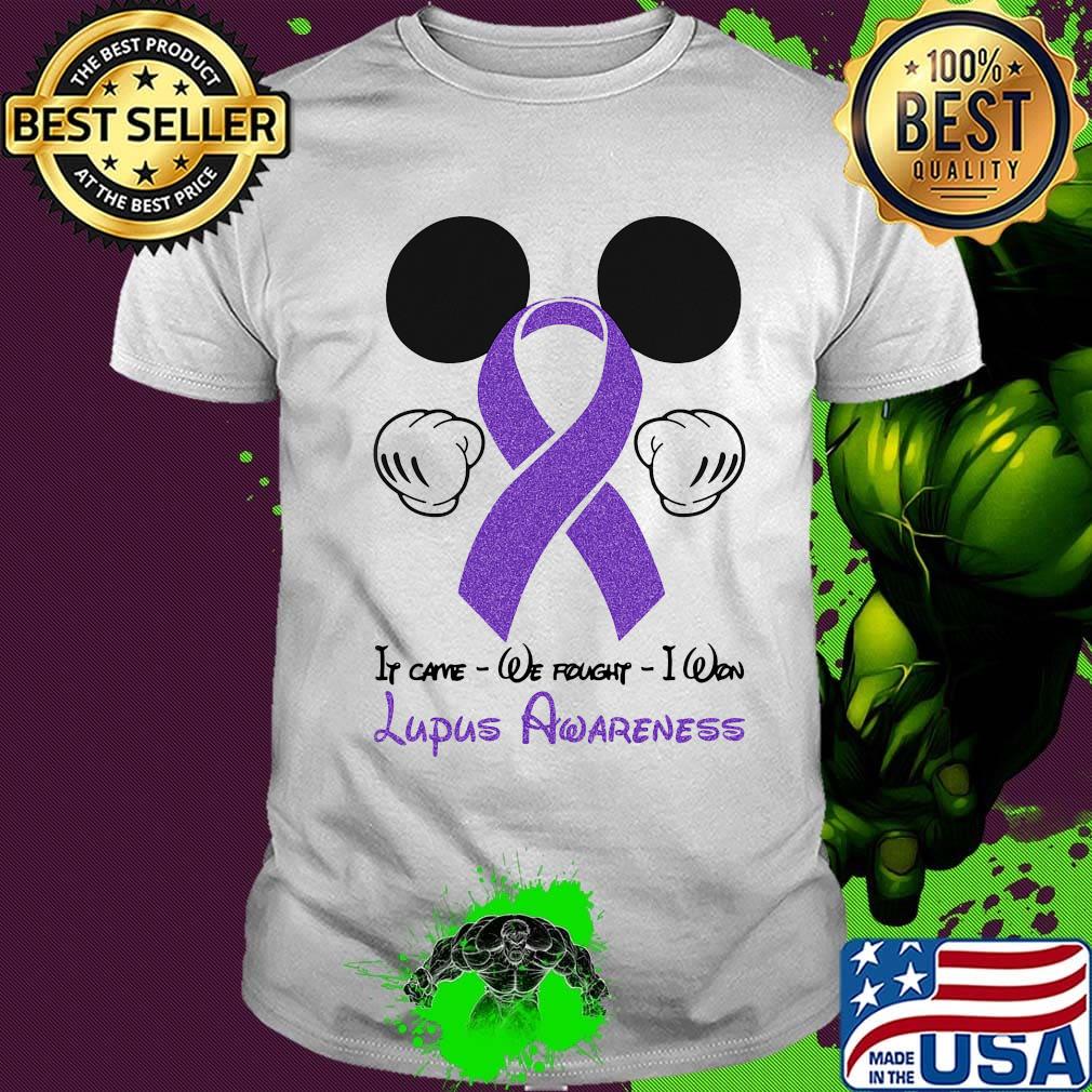 Mickey mouse if came we fought i won lupus awareness shirt