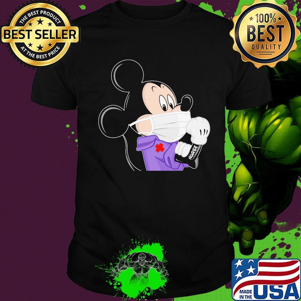 Mickey mouse mask tattoos nurse shirt