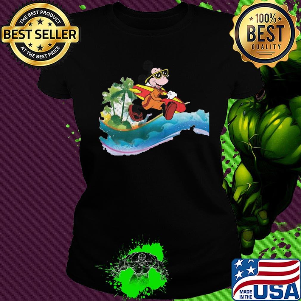 Mickey mouse surfing the beach s Ladies tee Mickey mouse surfing the beach s Ladies tee