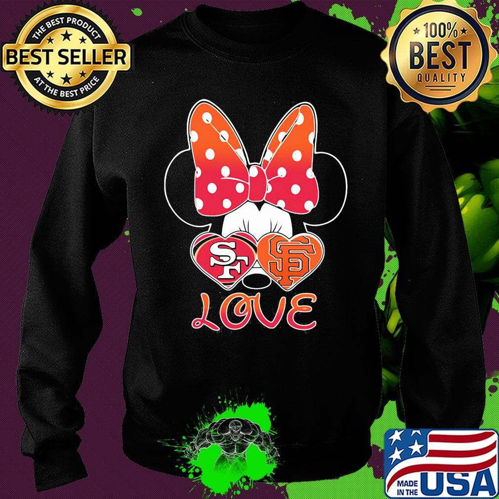 Minnie mouse love san francisco 49ers and san francisco giants heart s Sweater Minnie mouse love san francisco 49ers and san francisco giants heart s Sweater