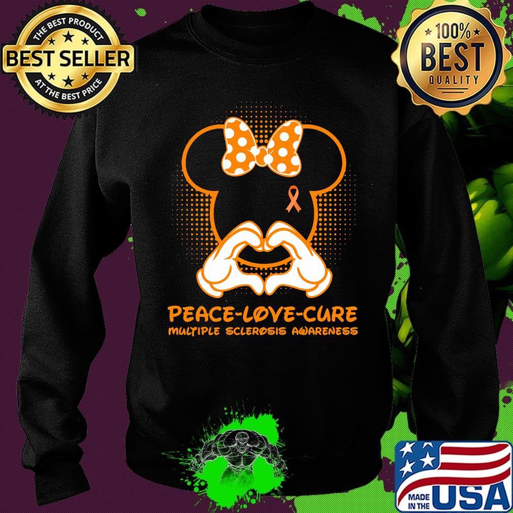 Minnie mouse peace love cure multiple sclerosis awareness s Sweater Minnie mouse peace love cure multiple sclerosis awareness s Sweater