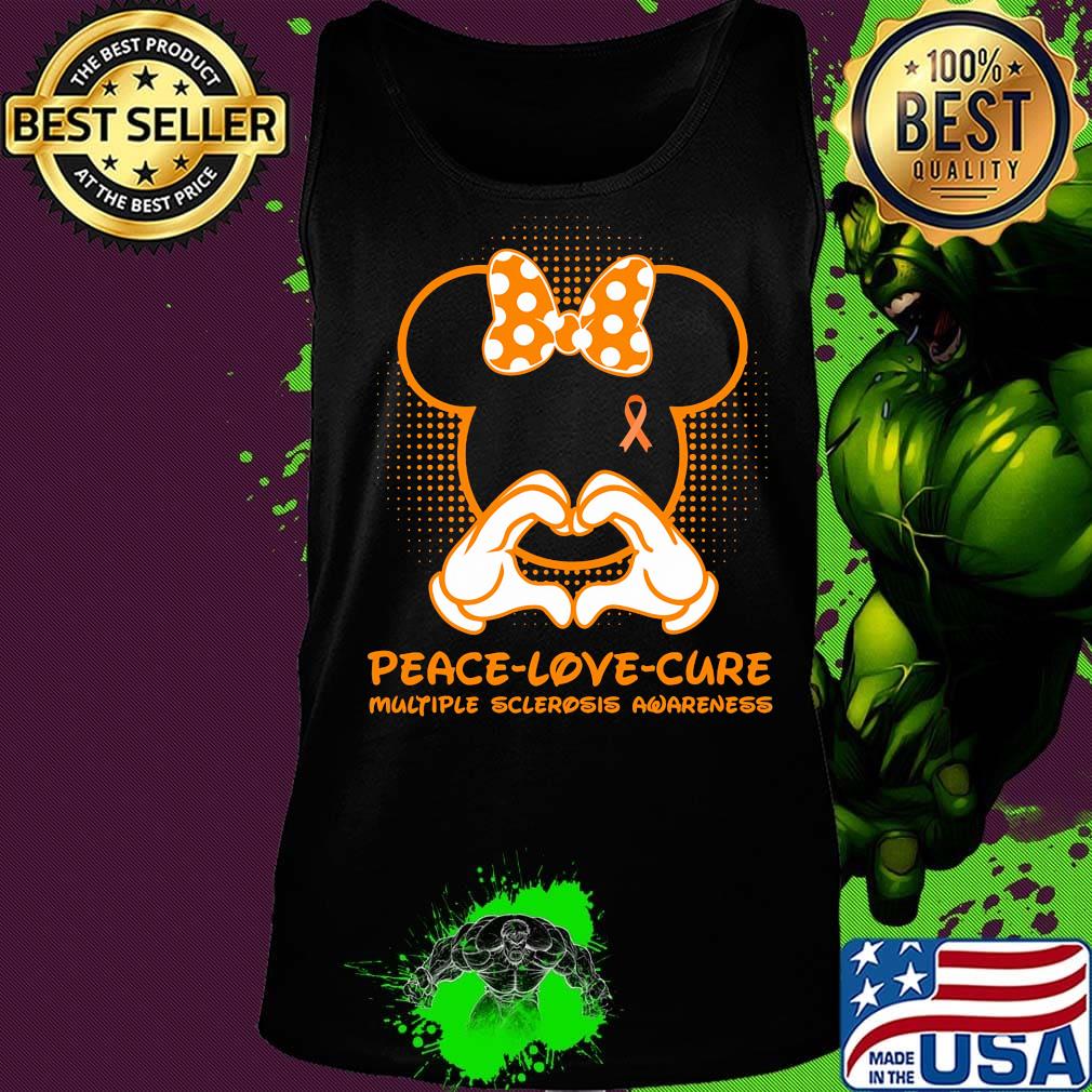 Minnie mouse peace love cure multiple sclerosis awareness s Tank top Minnie mouse peace love cure multiple sclerosis awareness s Tank top