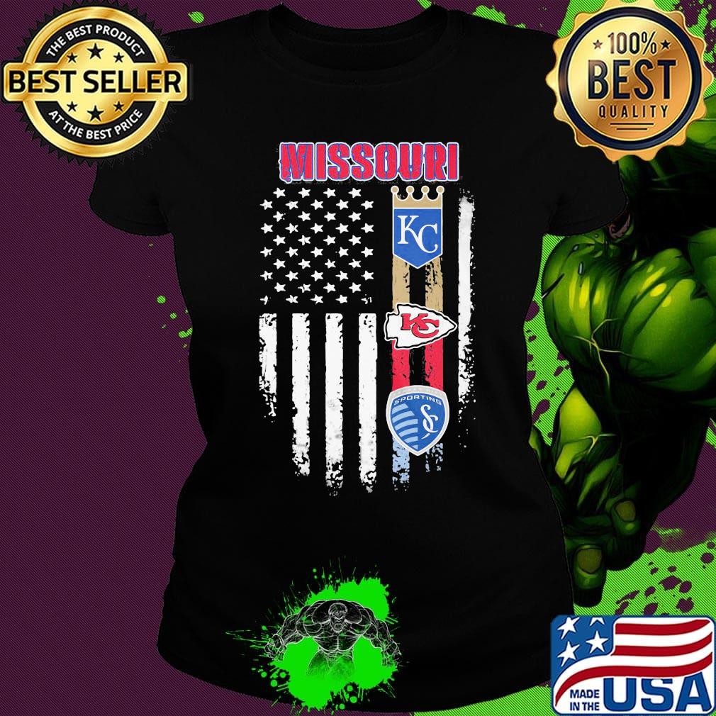 Missouri kansas city royals chiefs sporting american flag independence day s Ladies tee Missouri kansas city royals chiefs sporting american flag independence day s Ladies tee