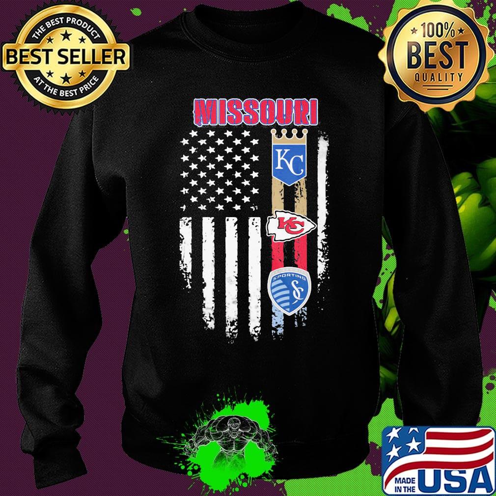 Missouri kansas city royals chiefs sporting american flag independence day s Sweater Missouri kansas city royals chiefs sporting american flag independence day s Sweater