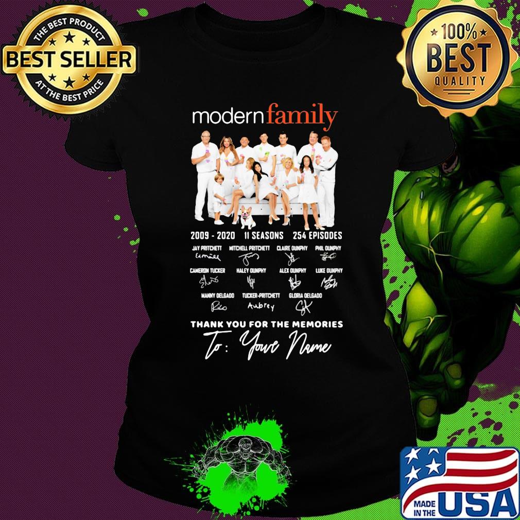 Modern family 2009 2020 11 seasons 254 episodes thank you for the memories to your name signatures s Ladies tee Modern family 2009 2020 11 seasons 254 episodes thank you for the memories to your name signatures s Ladies tee