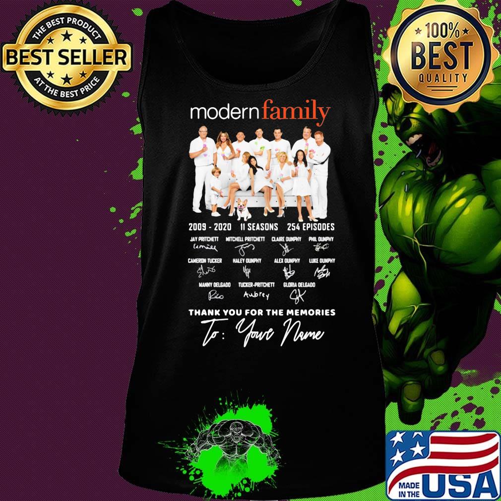 Modern family 2009 2020 11 seasons 254 episodes thank you for the memories to your name signatures s Tank top Modern family 2009 2020 11 seasons 254 episodes thank you for the memories to your name signatures s Tank top