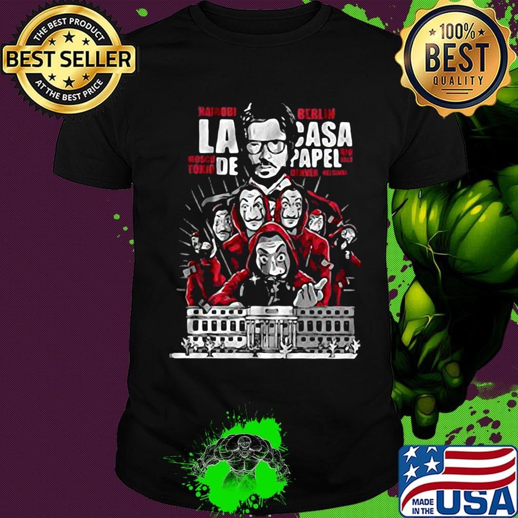 Money heist la casa de papel dali mask bella ciao shirt