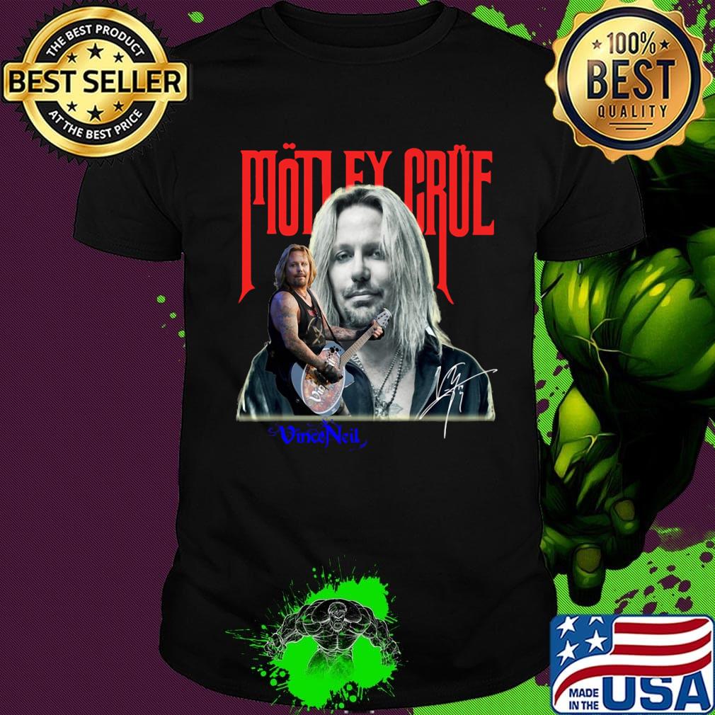 Motley crue band vince neil signature shirt