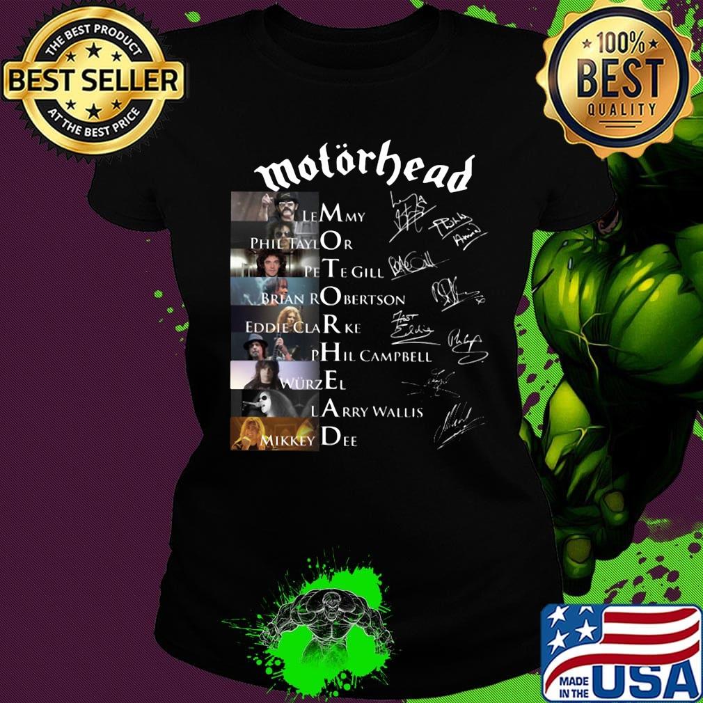 Motorhead movie characters signatures s Ladies tee Motorhead movie characters signatures s Ladies tee