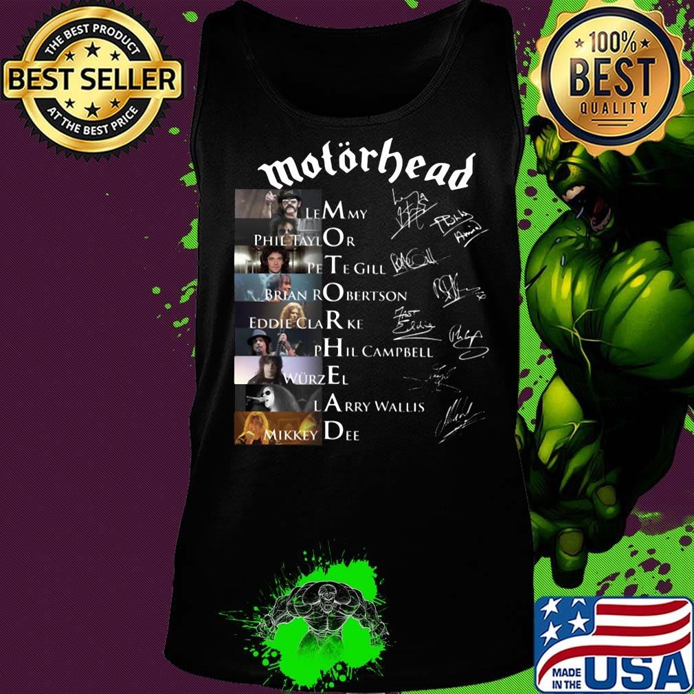 Motorhead movie characters signatures s Tank top Motorhead movie characters signatures s Tank top