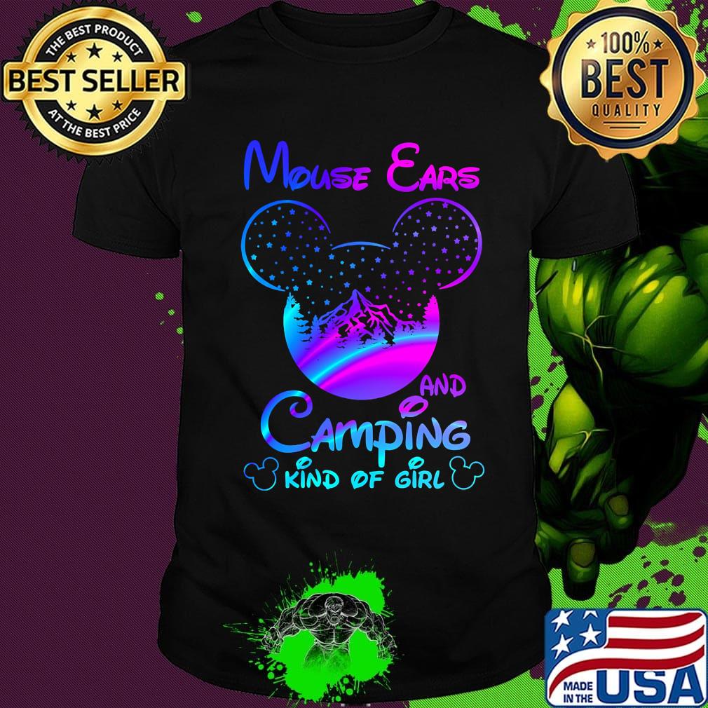 Mouse ears and camping kind of girl shirt