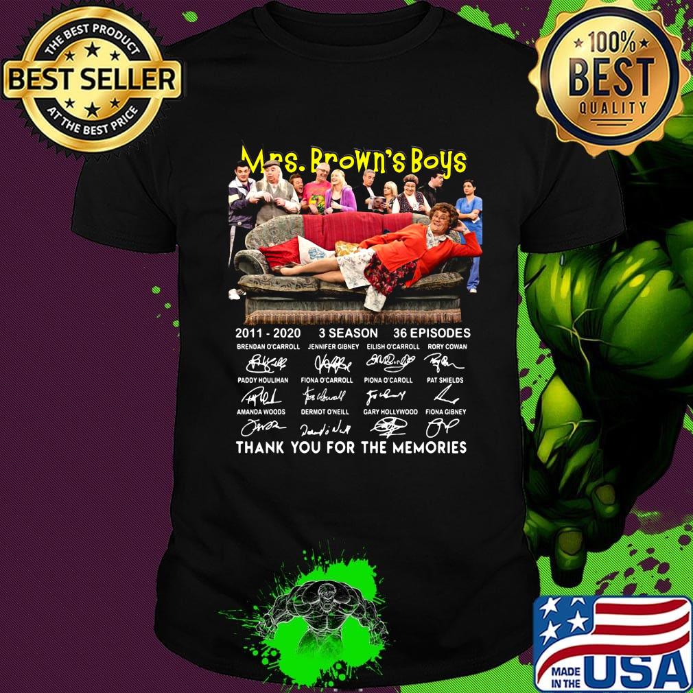 Mrs. Brown's boys 2011 2020 3 season 36 episodes thank you for memories signatures shirt