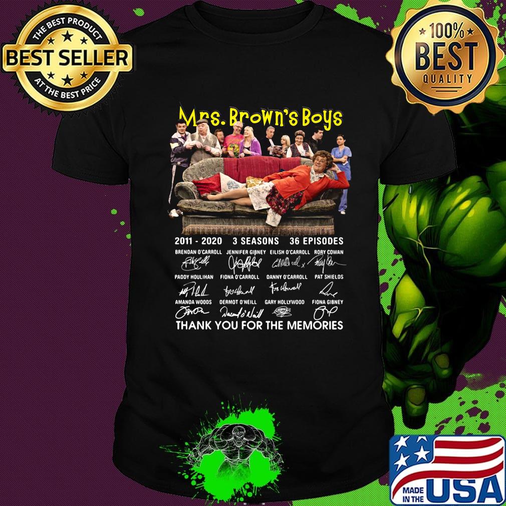Mrs brown’s boys 2011 2020 3 seasons 36 episodes thank you for the memories signatures shirt