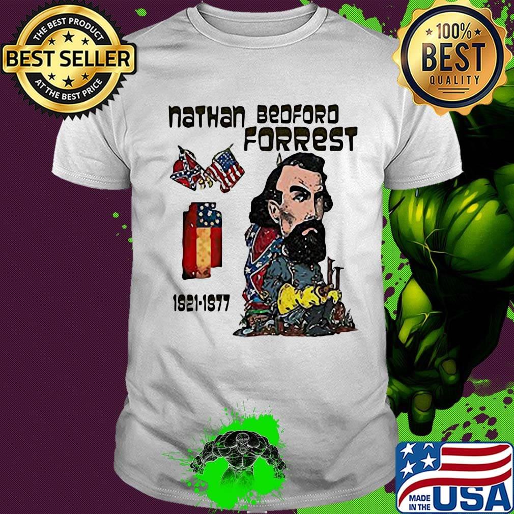 Nathan bedford forrest american flag independence day shirt