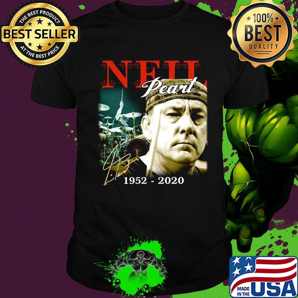 Neil peart drummer 1952 2020 signatures shirt