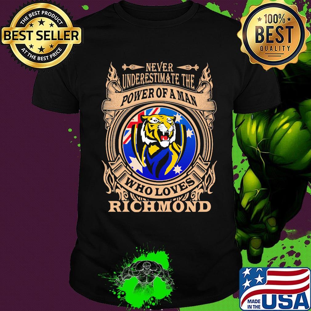 Never underestimate the power of a man who loves richmond shirt