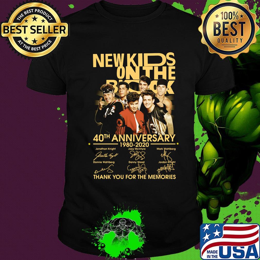 New kids on the rock 40th anniversary 19780 2020 thank you for the memories signatures shirt