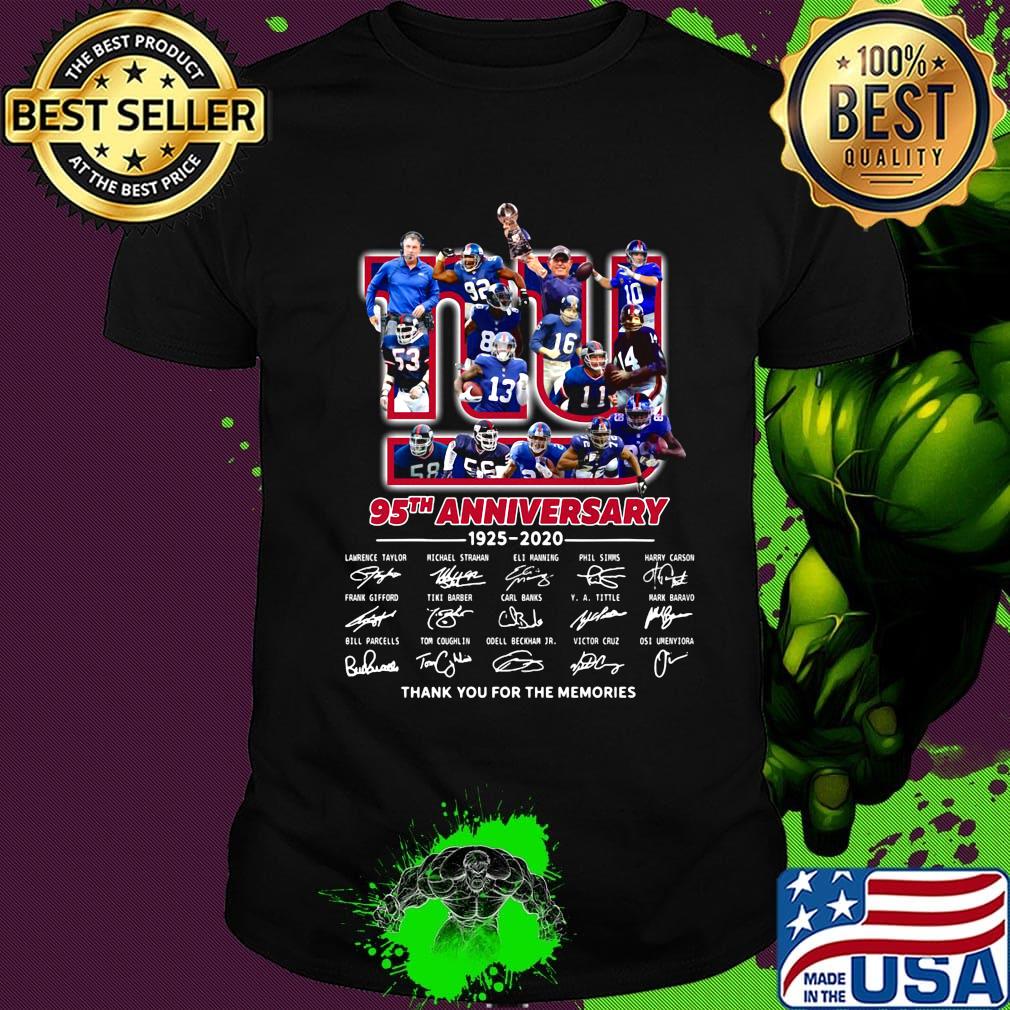New York 95th anniversary thank you for the memories signature shirt