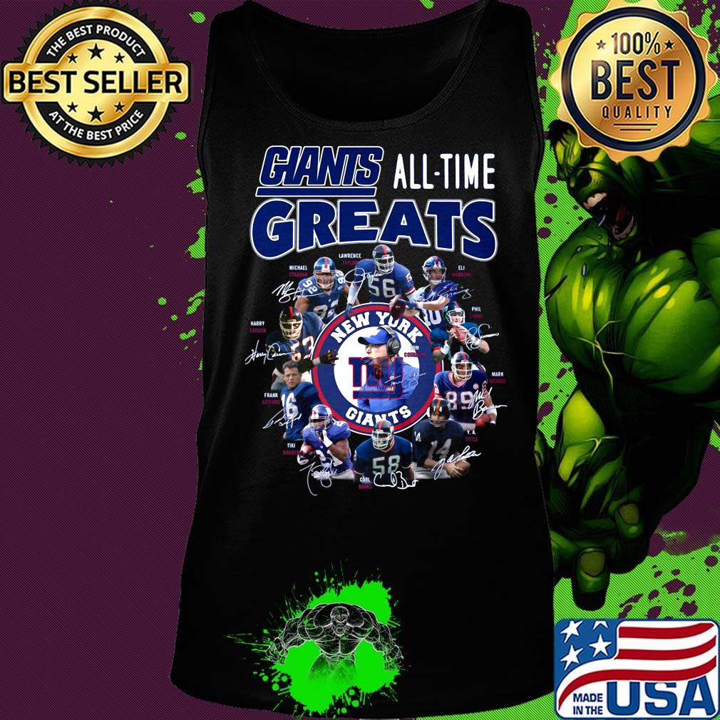 New york giants football all-time greats players signatures s Tank top New york giants football all-time greats players signatures s Tank top