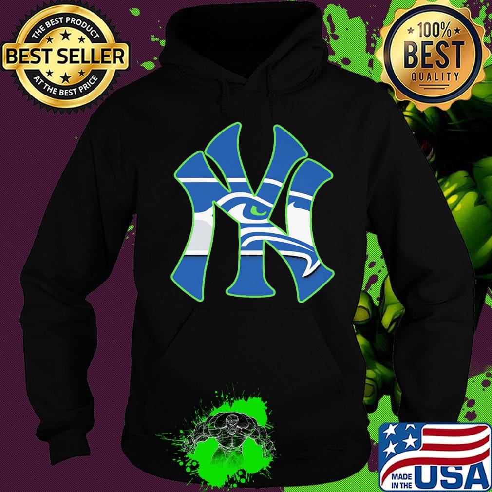 New York Seahawks Yankees Canvas s Hoodie New York Seahawks Yankees Canvas s Hoodie