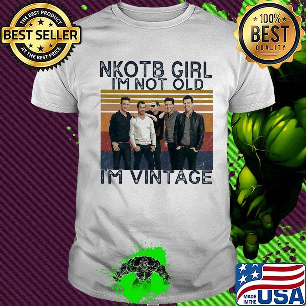 Nkotb band girl i'm not old i'm vintage retro shirt