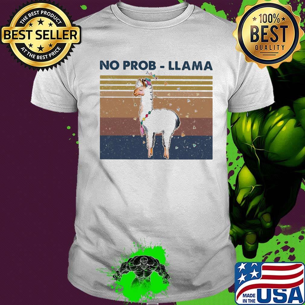 No prob-llama vintage retro shirt