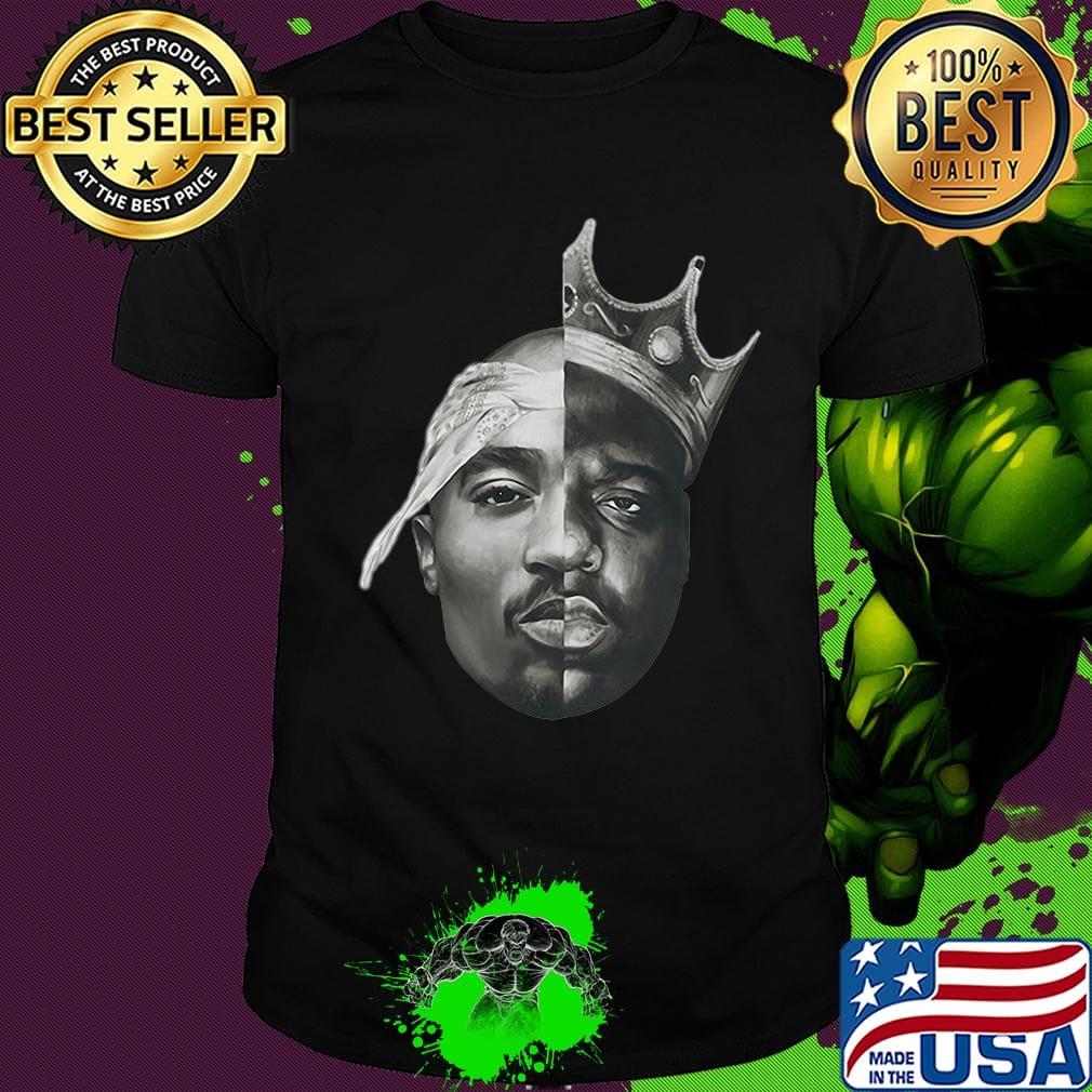 Notorious big biggie smalls x tupac shakur 2pac thug life poster shirt