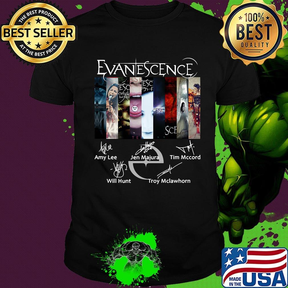 Official Evanescence rock band signature shirt