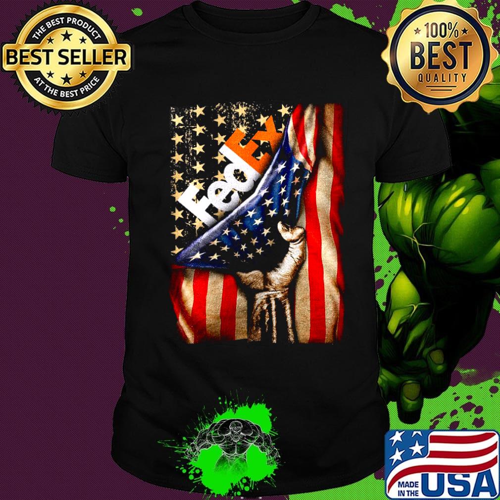 Official FedEx American flag shirt