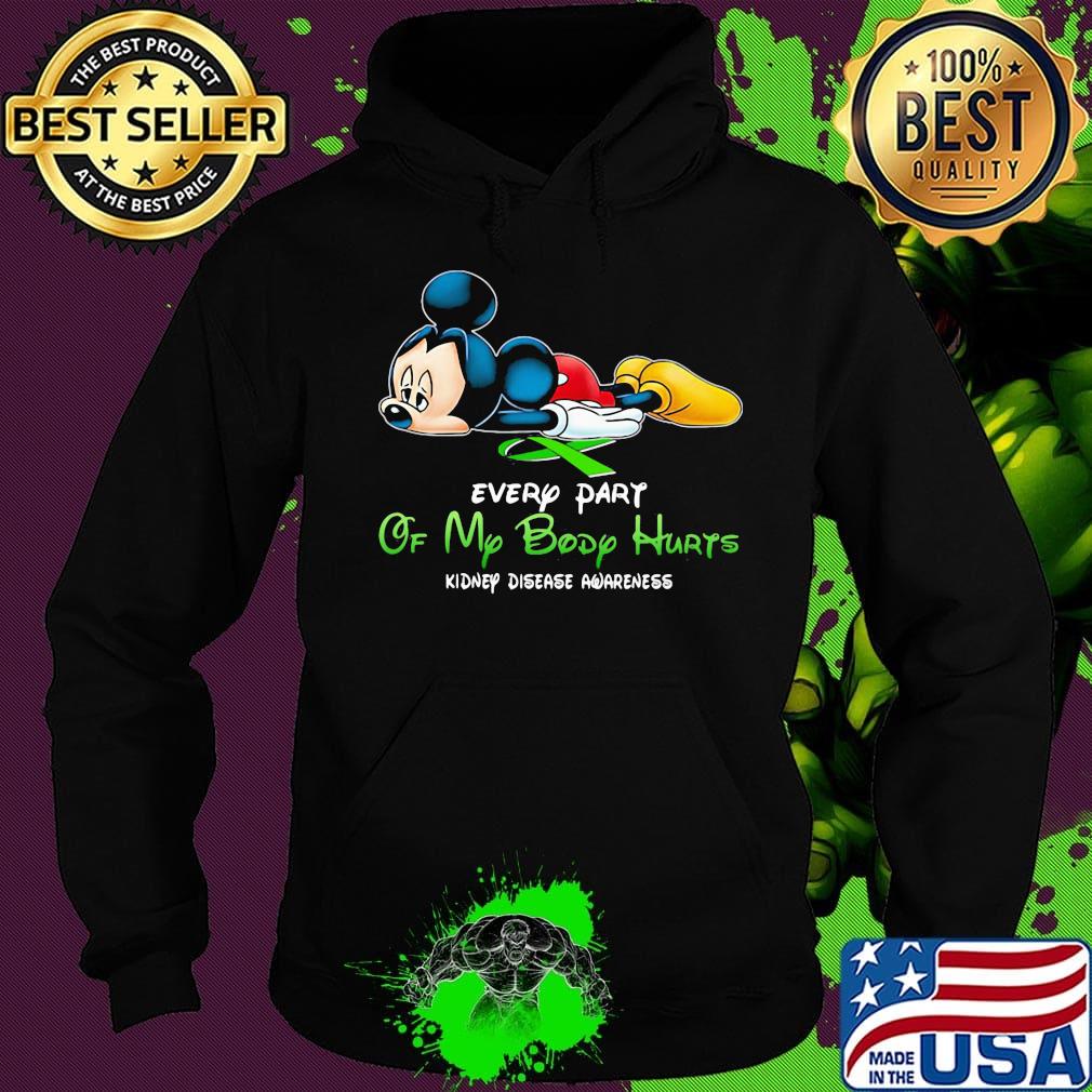 Official Mickey mouse every part of my body hurts fibromyalgia awareness s Hoodie Official Mickey mouse every part of my body hurts fibromyalgia awareness s Hoodie