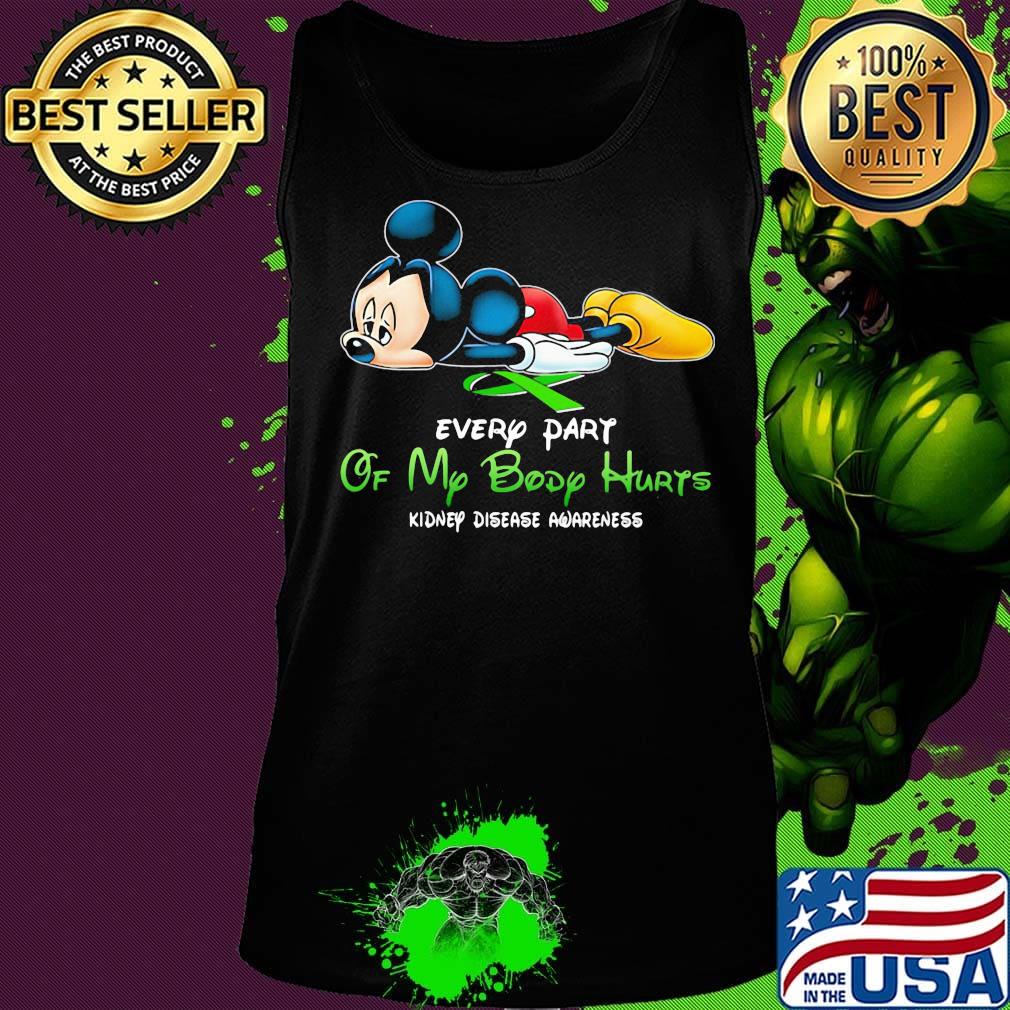 Official Mickey mouse every part of my body hurts fibromyalgia awareness s Tank top Official Mickey mouse every part of my body hurts fibromyalgia awareness s Tank top