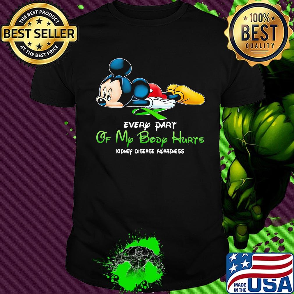 Official Mickey mouse every part of my body hurts fibromyalgia awareness shirt Official Mickey mouse every part of my body hurts fibromyalgia awareness shirt