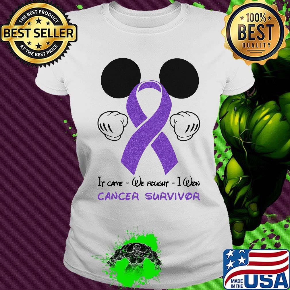 Official Mickey mouse If came we fought I won cancer survivor s Ladies tee Official Mickey mouse If came we fought I won cancer survivor s Ladies tee