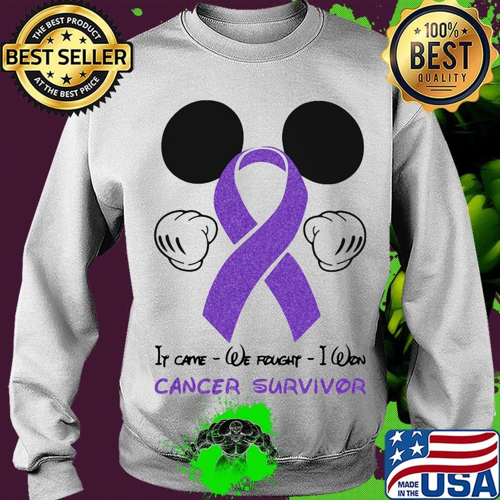 Official Mickey mouse If came we fought I won cancer survivor s Sweater Official Mickey mouse If came we fought I won cancer survivor s Sweater