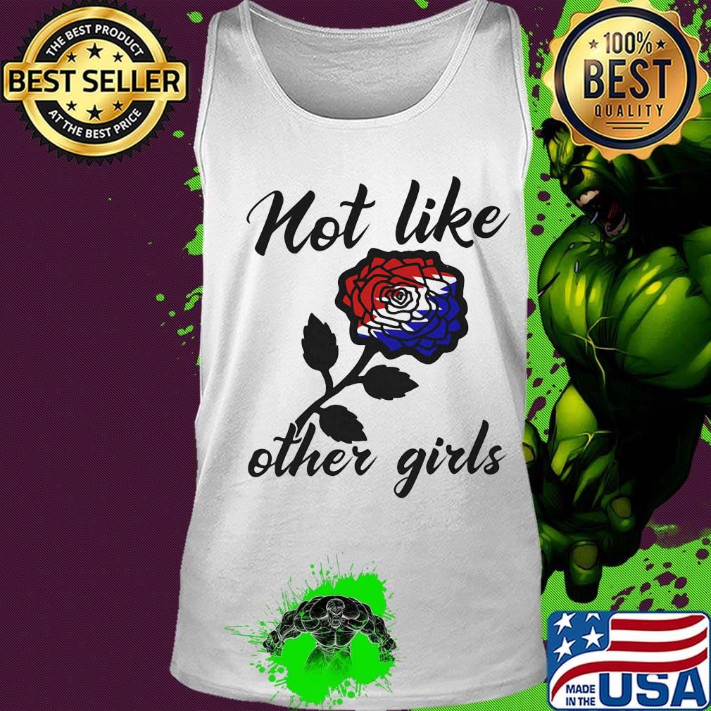 Official Not like other girls rose red white and blue s Tank top Official Not like other girls rose red white and blue s Tank top