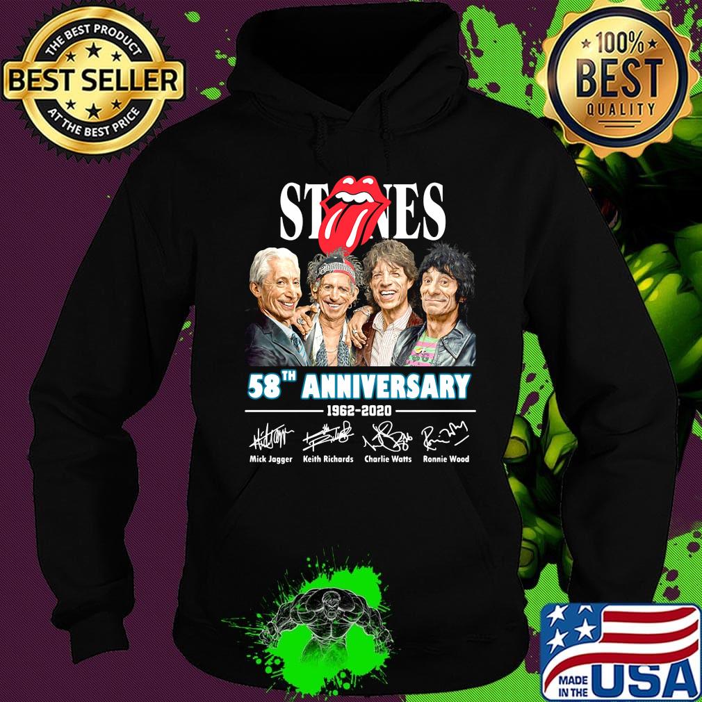 Official Stones 58th anniversary 1962-2020 signature s Hoodie Official Stones 58th anniversary 1962-2020 signature s Hoodie