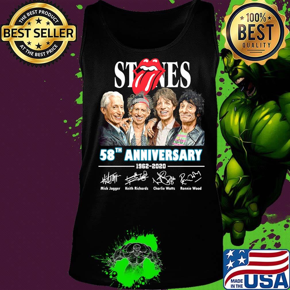Official Stones 58th anniversary 1962-2020 signature s Tank top Official Stones 58th anniversary 1962-2020 signature s Tank top