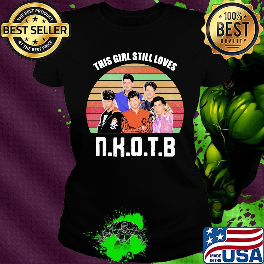 Official This girl still loves NKOTB vintage s Ladies tee Official This girl still loves NKOTB vintage s Ladies tee
