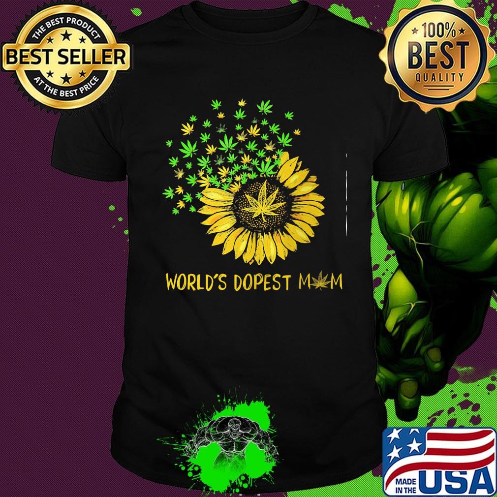 Official World’s Dopest Mom Sunflower Weed Shirt