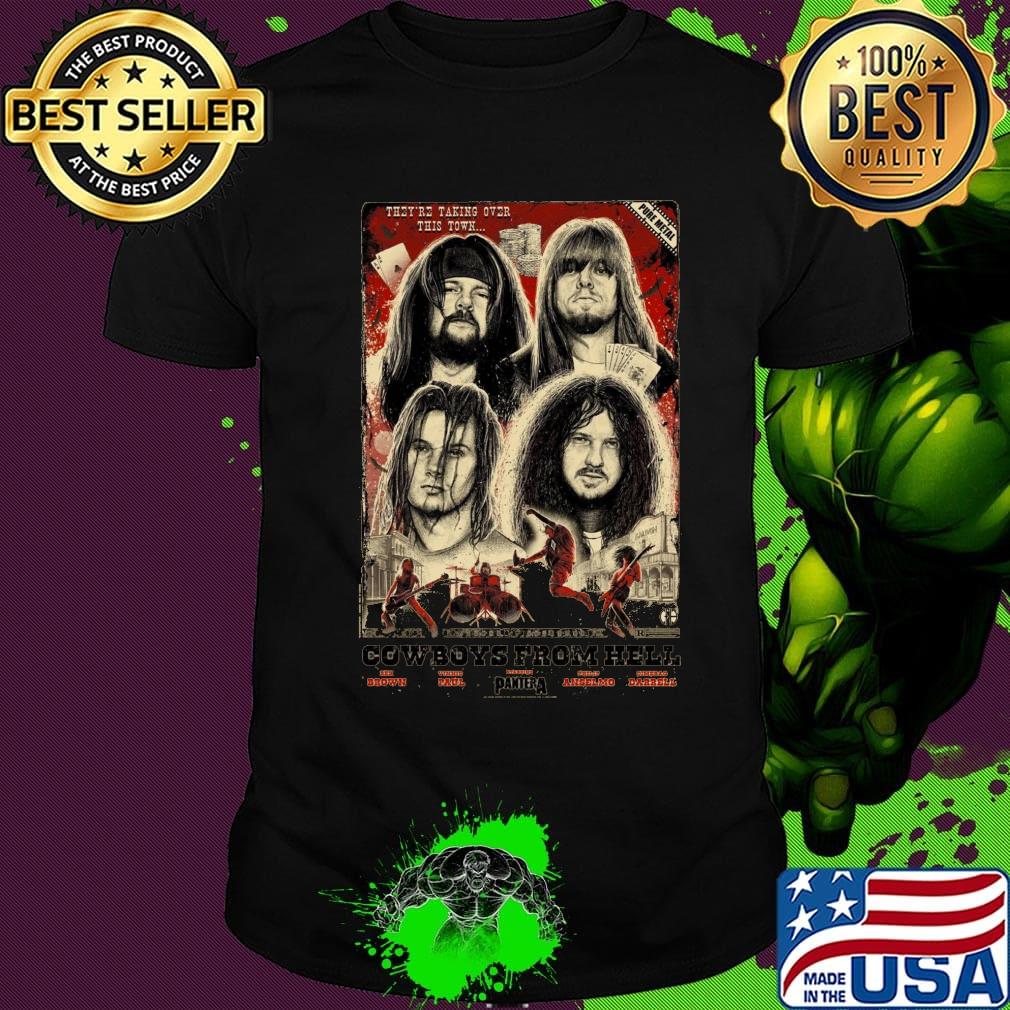 PANTERA COWBOYS FROM HELL 30TH ANNIVEARSARY POSTER BY PAUL JACKSON SHIRT PANTERA COWBOYS FROM HELL 30TH ANNIVEARSARY POSTER BY PAUL JACKSON SHIRT