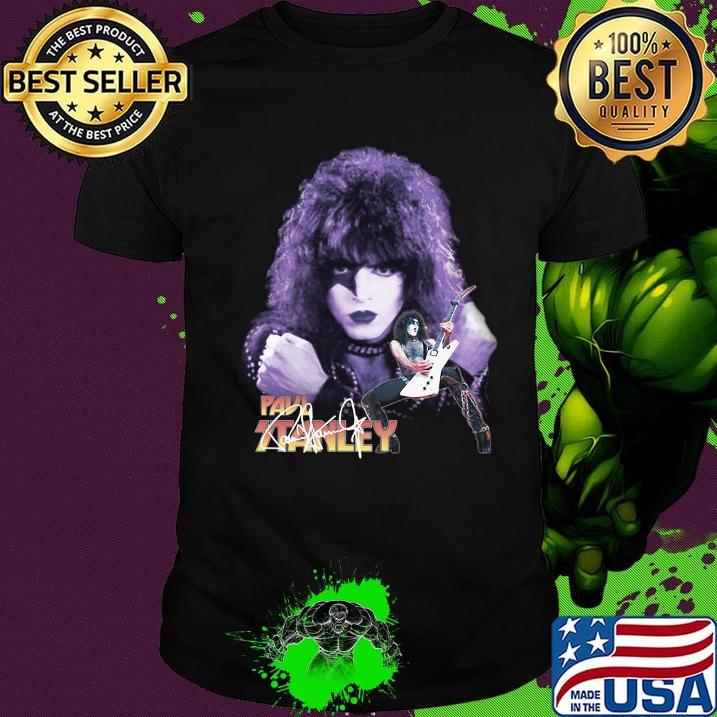 Paul stanley kiss band signature shirt